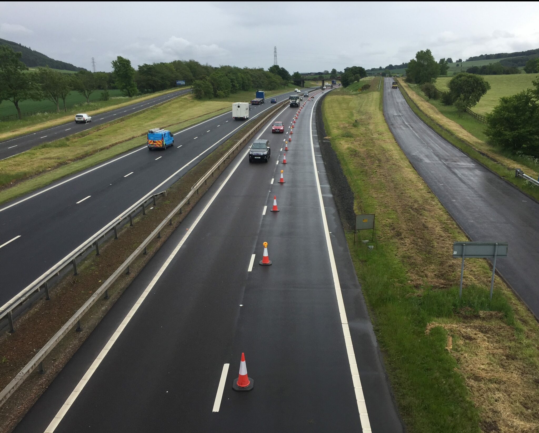 RESURFACING THE M9 AFTER NEWBRIDGE ONSLIP NORTHBOUND