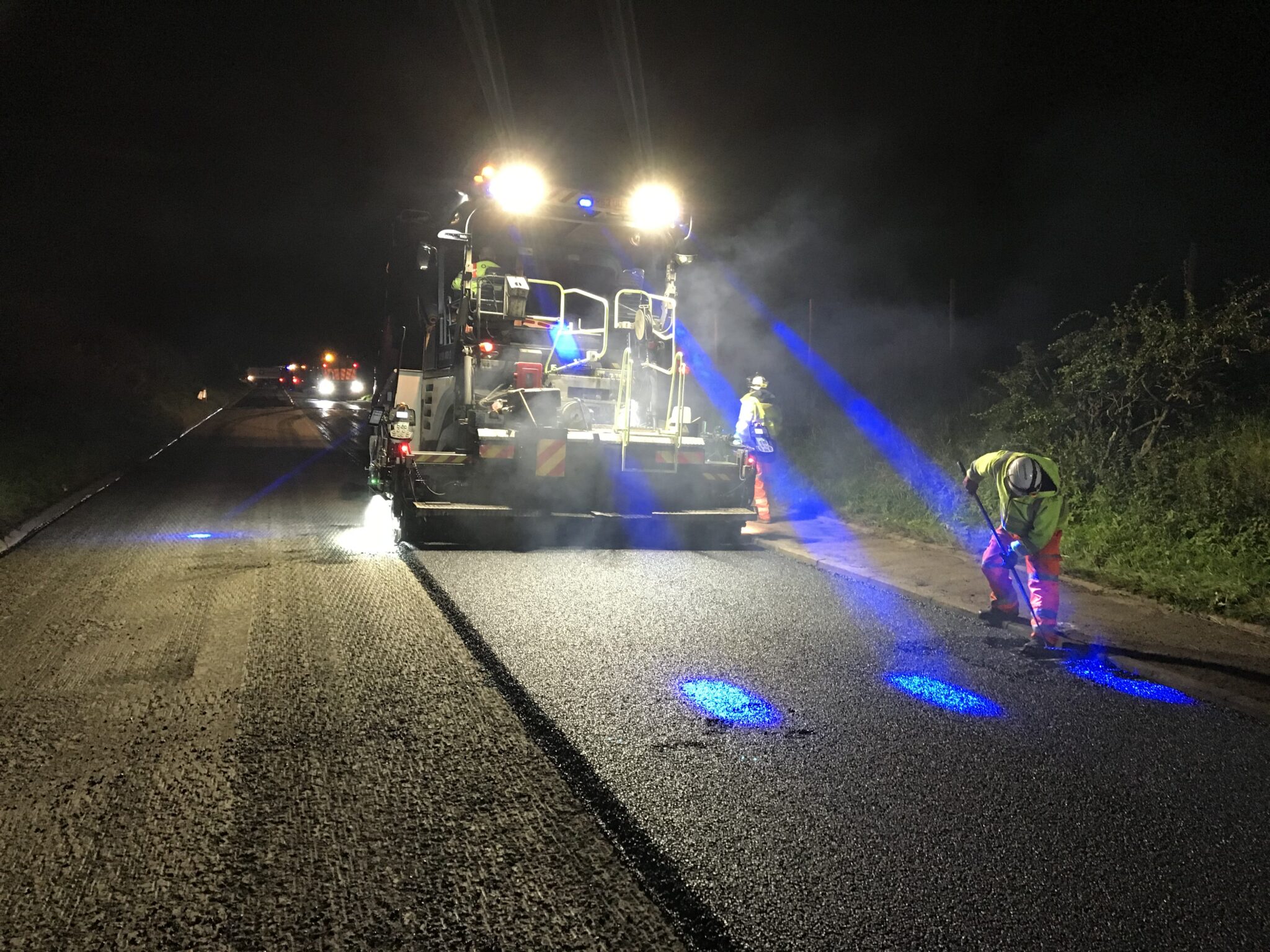 OVERNIGHT RESURFACING WORKS ON THE A68 AT SOUTRA