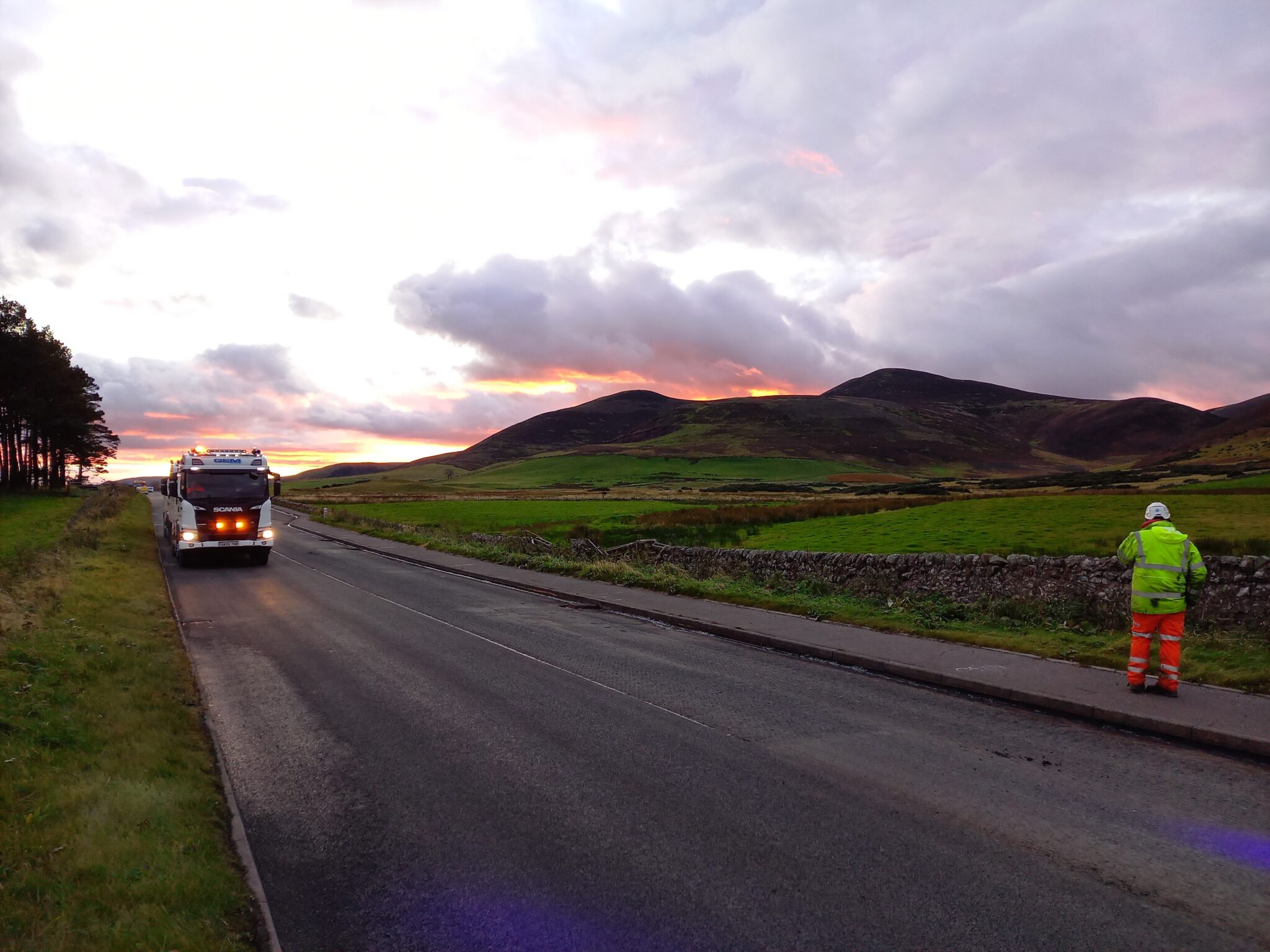 RESURFACING THE A830 WEST OF LOCH EIL   