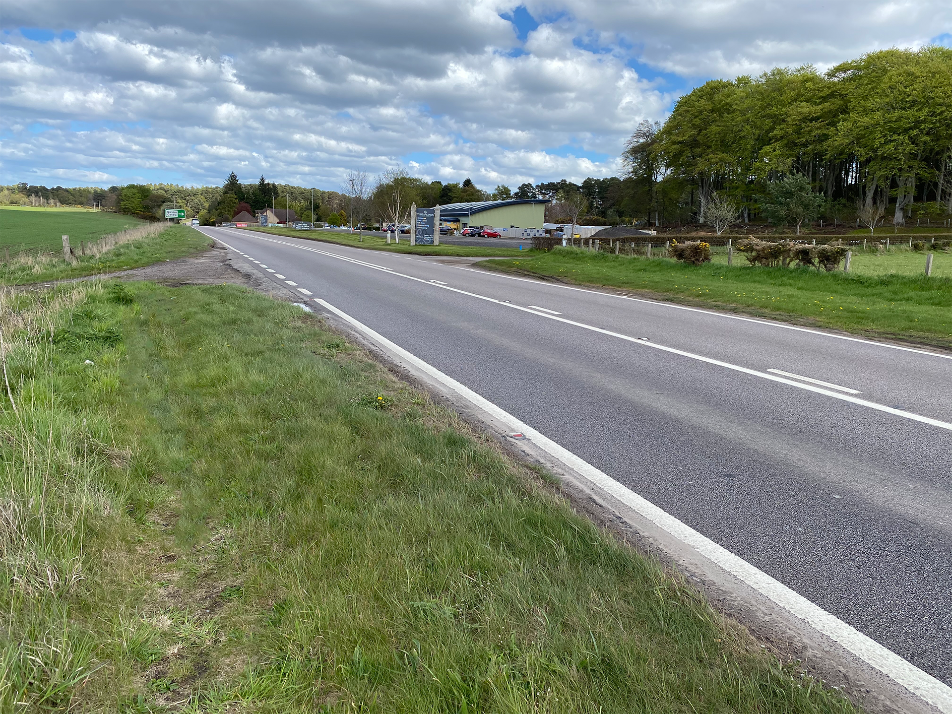 NEW SECTION OF FOOTWAY AND CYCLEWAY PROPOSED FOR SECTION OF A96 NEAR LHANBRYDE