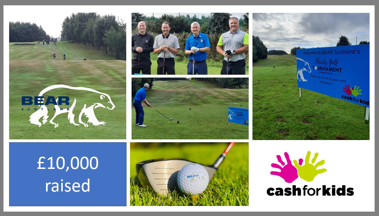 BEAR Scotland Charity Golf Day Raises £10k for Cash for Kids