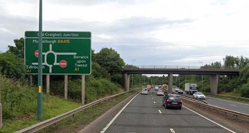 SLIP ROAD CLOSURE AT OLD CRAIGHALL ON THE A1