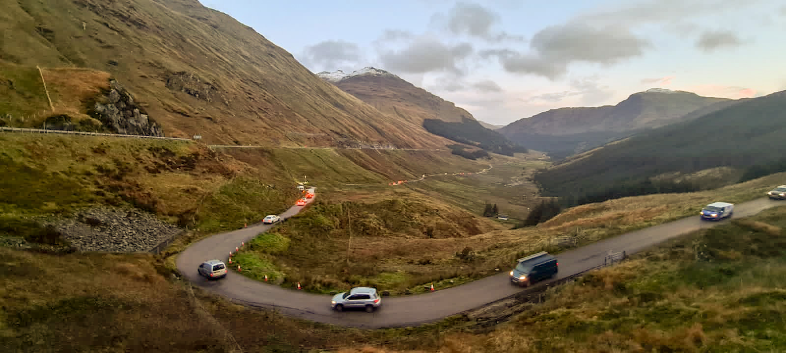 A83 AT REST AND BE THANKFUL: DIVERSION TO THE OLD MILTARY ROAD
