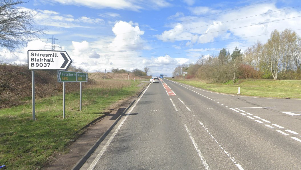 RESURFACING THE A985 NEAR BLAIRHALL