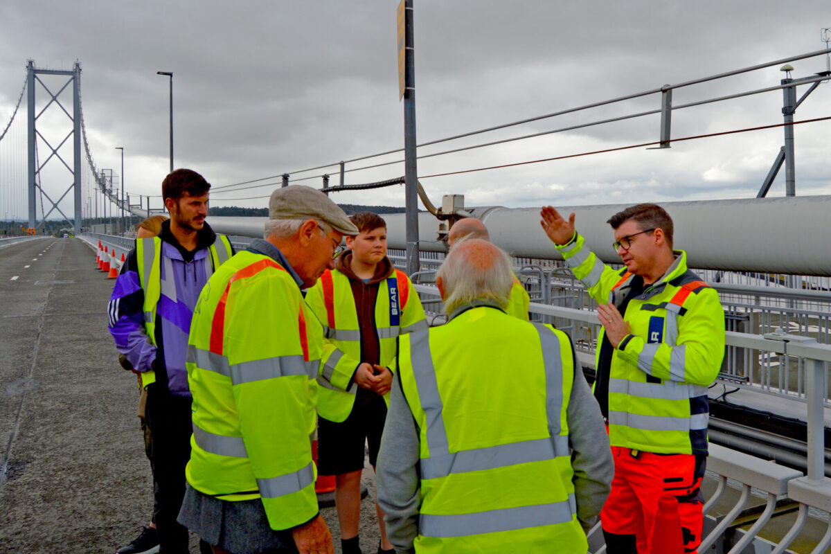 VISITORS TOUR FORTH ROAD BRIDGE ON DOORS OPEN DAY