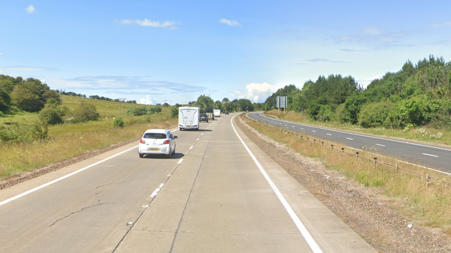 LANE CLOSURE ON THE A1 NORTH OF INNERWICK