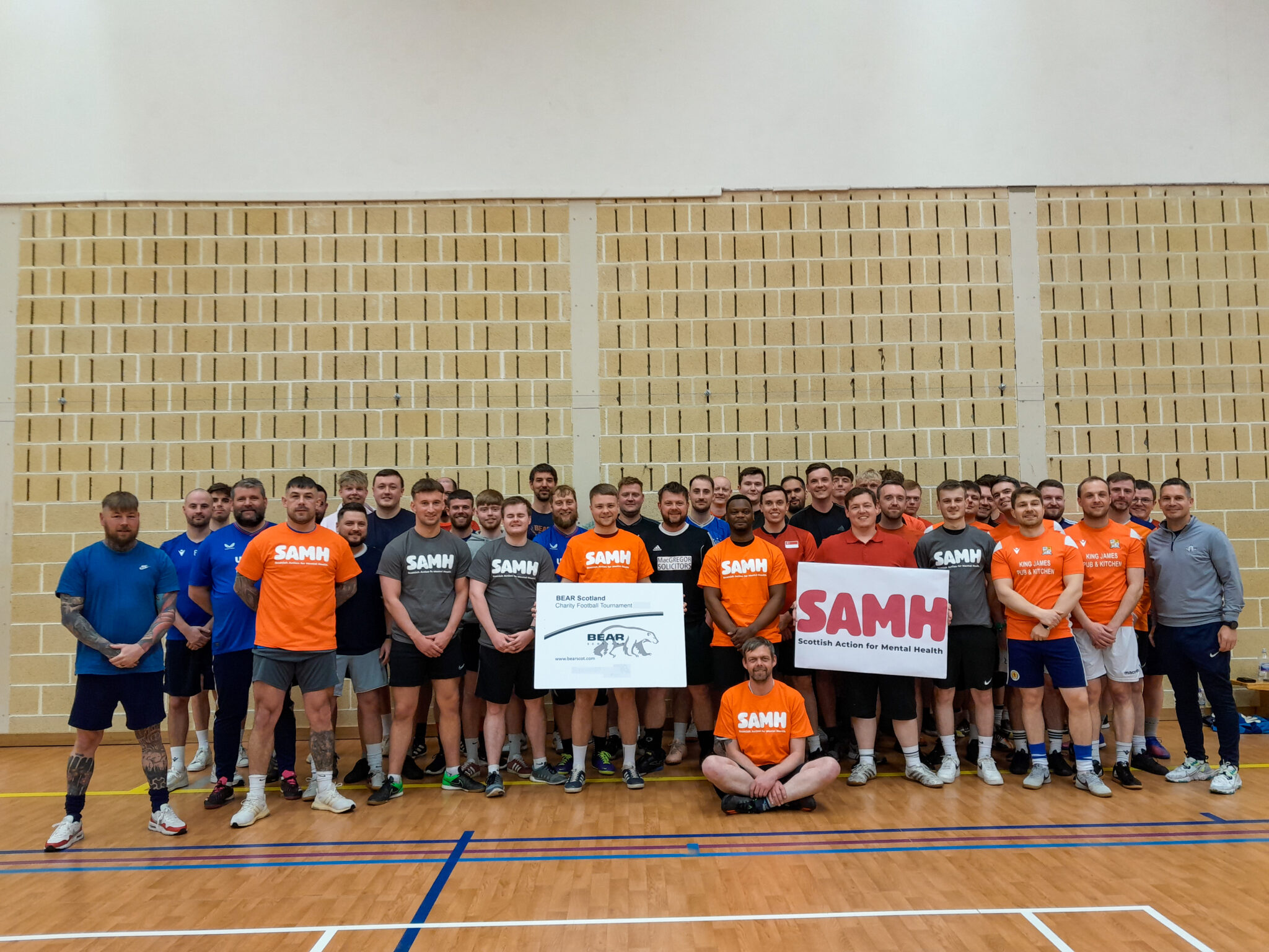 ROAD MAINTENANCE COMPANY PLAY FOOTBALL FOR SAMH