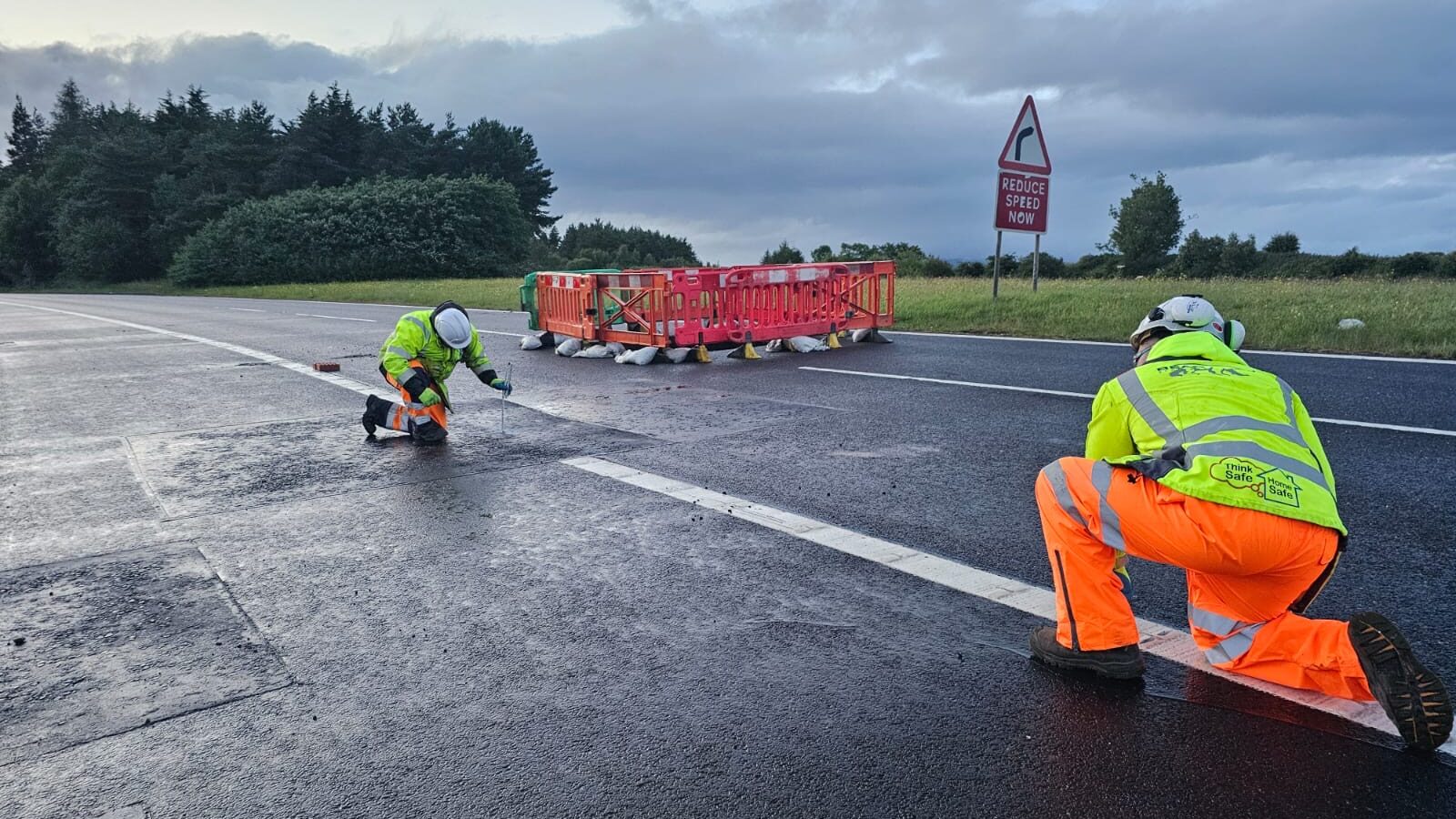INVESTIGATIONS CONTINUE AT M80 JUNCTION 9 SLIP ROAD