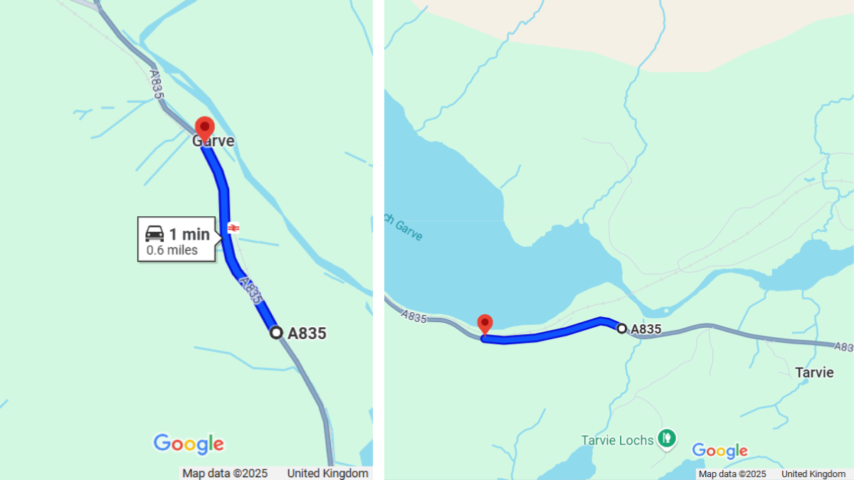 OVERNIGHT ROADMARKING AT A835 GARVE AND TARVIE