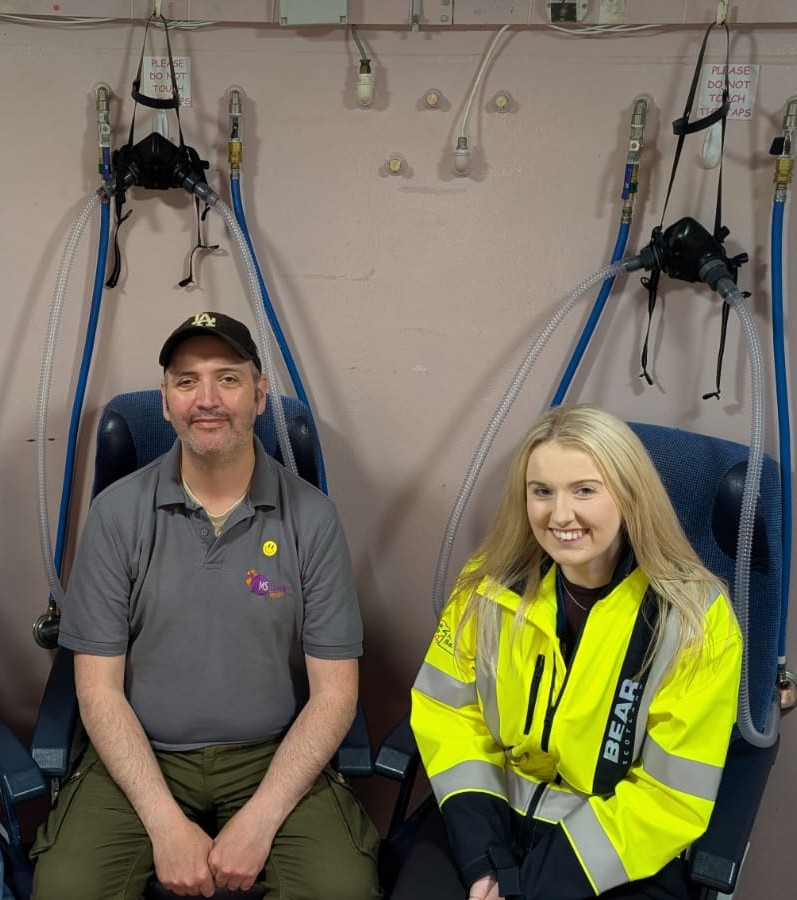 THE ROAD TO RECOVERY: BEAR SCOTLAND DONATES £750 TO OXYGEN THERAPY CHARITY
