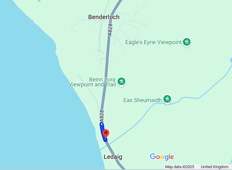 UPDATE ON ROCKSLOPE WORKS ON A828 LEDAIG