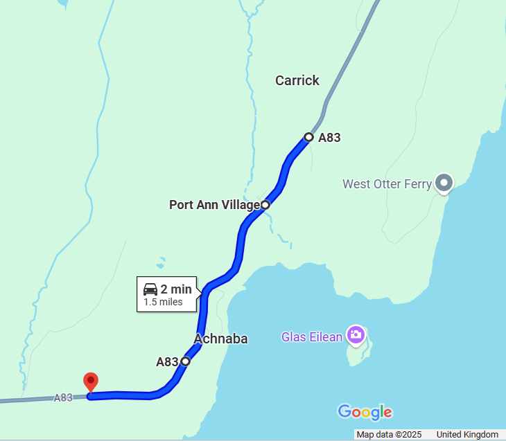 CARRIAGEWAY IMPROVEMENTS ON A83 NEAR PORT ANN