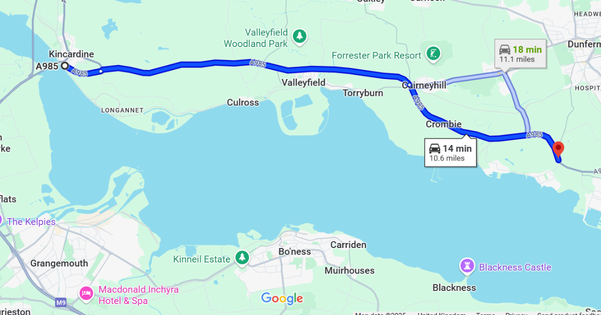 OVERNIGHT RESURFACING ON FIVE LOCATIONS OF THE A985