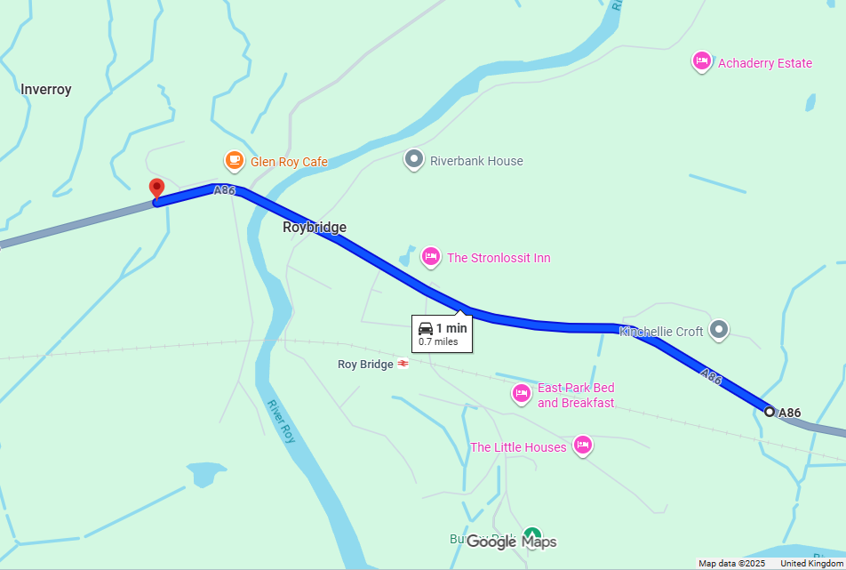 OVERNIGHT SURFACING ON THE A86 AT ROY BRIDGE