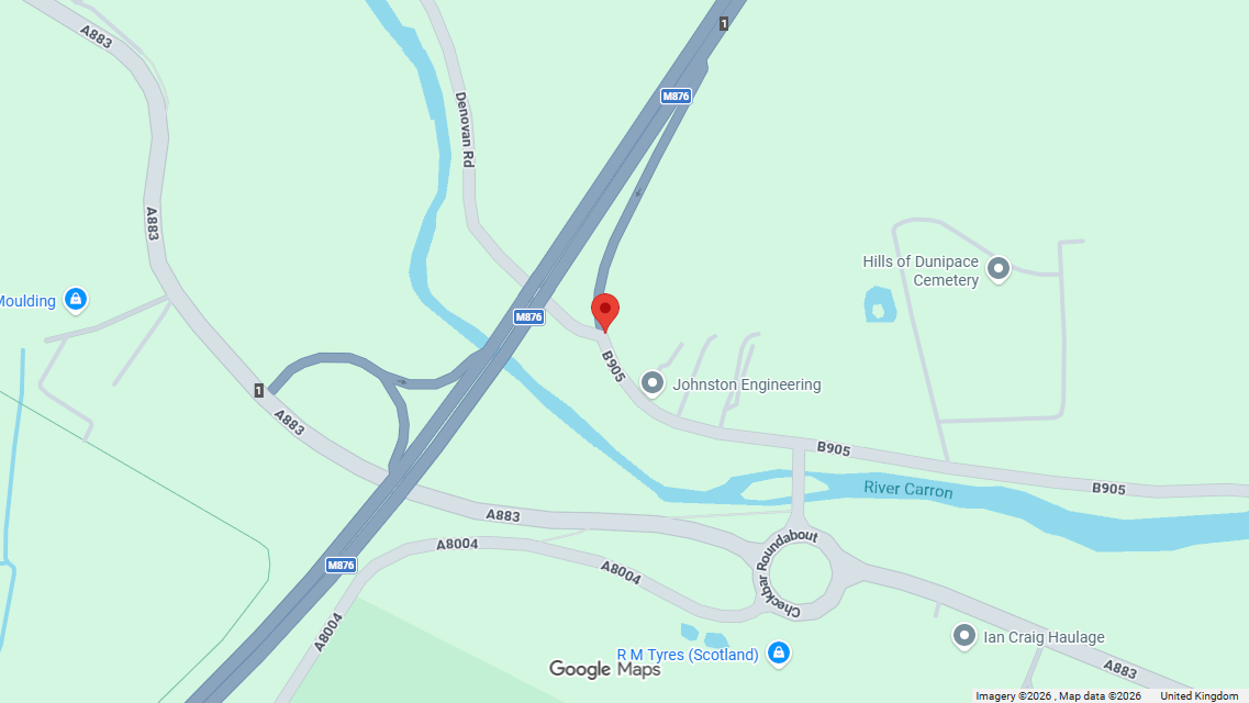 Falkirk Council resurfacing works at M876 Junction 1 westbound off-slip