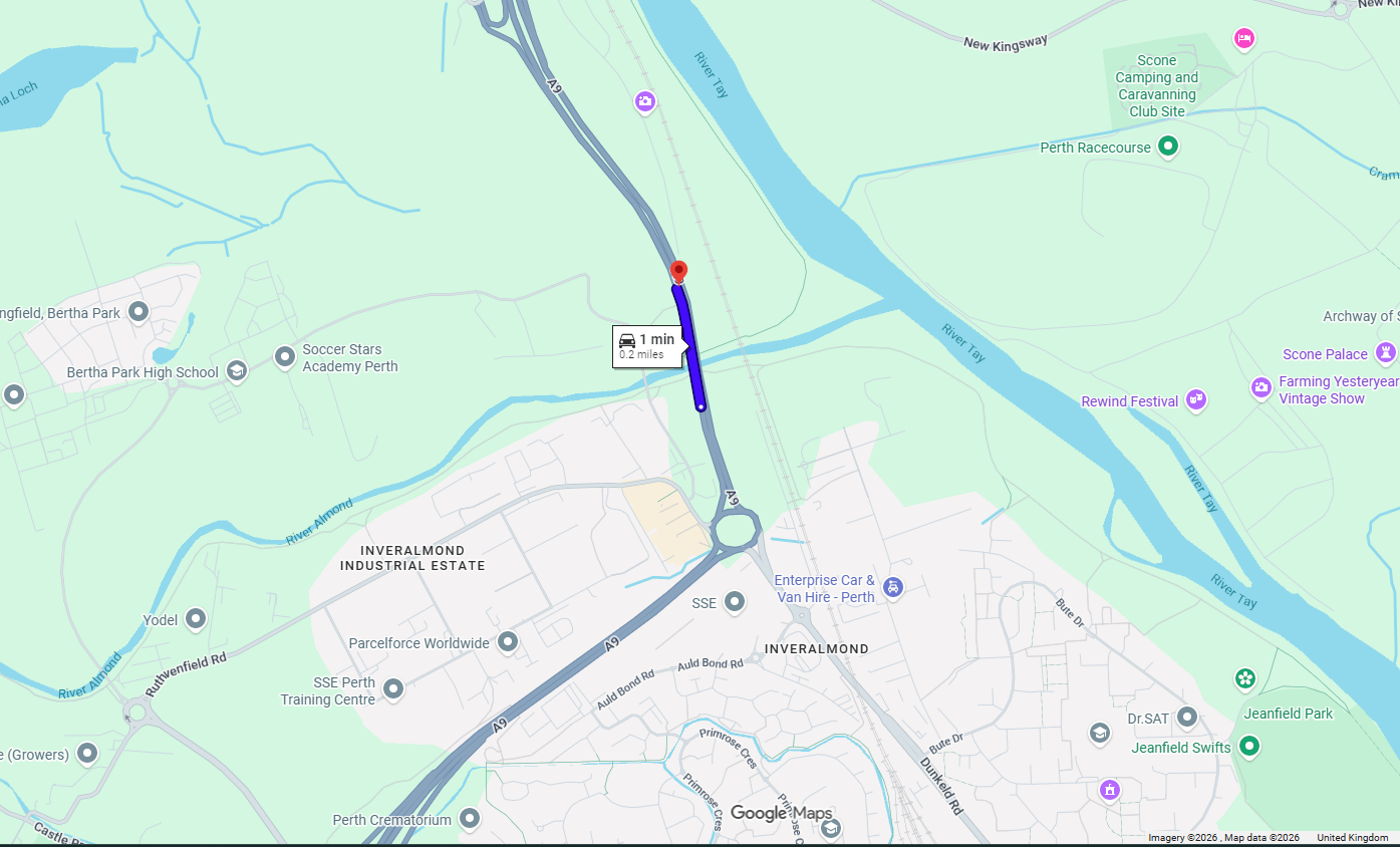 SAFETY IMPROVEMENTS ON A9 NORTH OF INVERALMOND ROUNDABOUT