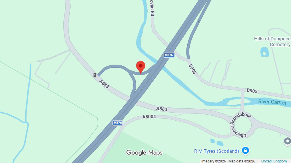 INVESTIGATION WORKS ON THE M876 JUNCTION 1 EASTBOUND ON-SLIP