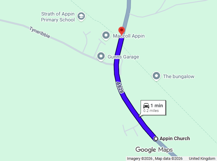 FOOTWAY IMPROVEMENT WORKS ON A828 APPIN
