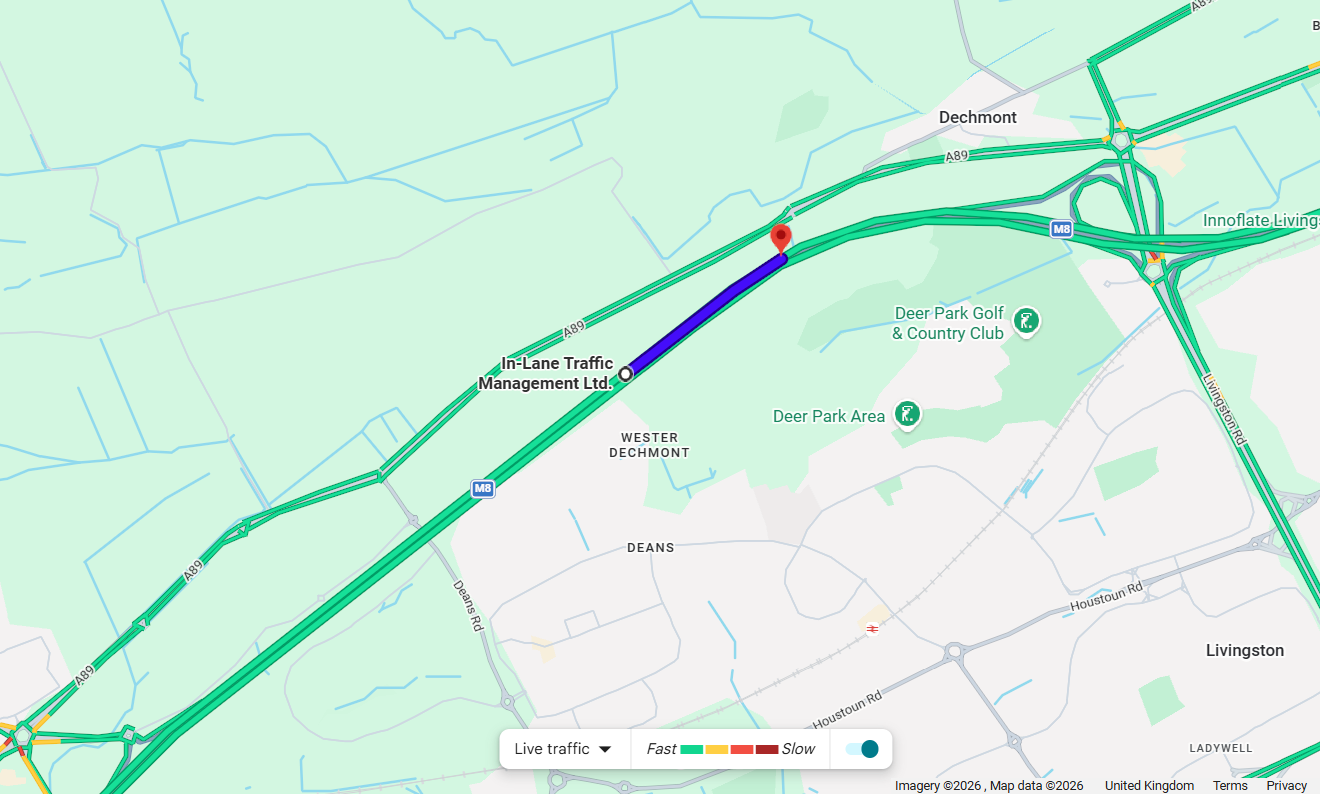 CLOSURE OF THE M8 EASTBOUND BETWEEN JUNCTIONS 3A AND 3
