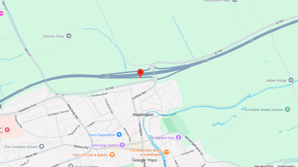 ROAD MARKING WORKS ON THE A1 AT ABBOTSVIEW