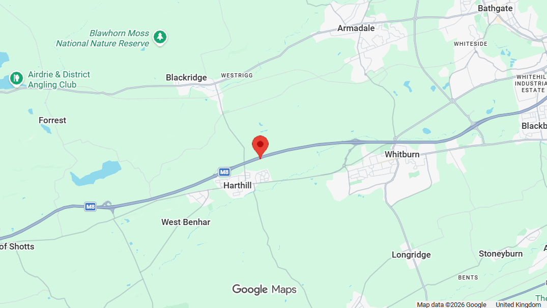RESURFACING THE M8 PRIOR TO HARTHILL WESTBOUND