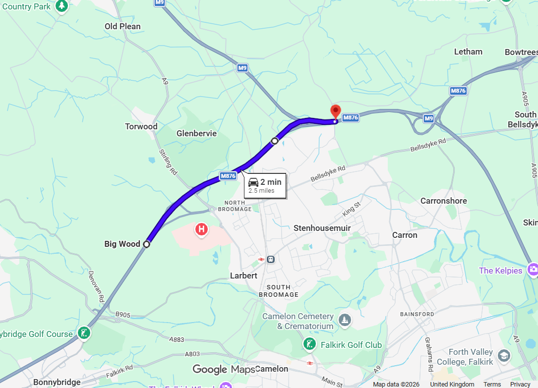 ESSENTIAL WORKS ON THE M876 NEAR LARBERT