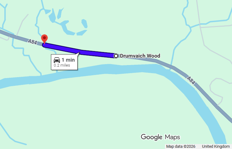 DRAINAGE WORKS ON A84 AT STRAID HOUSE, SOUTH OF CALLANDER